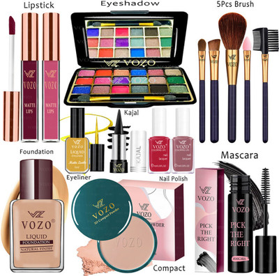VOZO Makeup Kit Sets One-stop Beauty Package for Beginners and Professionals ST-228(Pack of 15)