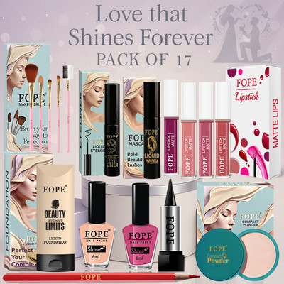 FOPE Makeup Combo for Students affordable long stay waterproof essential makeup(Pack of 17)