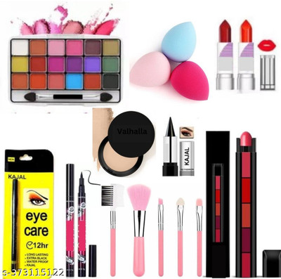 Valhalla 17 items All in one makeup kit for women | bridal makeup kit(Pack of 17)