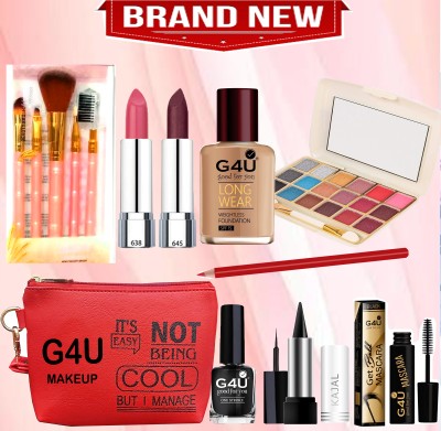 G4U Party ready girls kit | lipsticks | foundation, mascara Etc(Pack of 15 pcs)A110