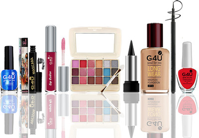 G4U Everyday Elegance: 8 Pcs Complete Makeup Kit for Day to Night Looks A03(Pack of 8)