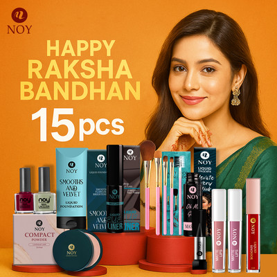 NOY Makeup Kit For Rakhi Gift Waterproof Matte Finish Smudge Free Combo(Pack of 15)