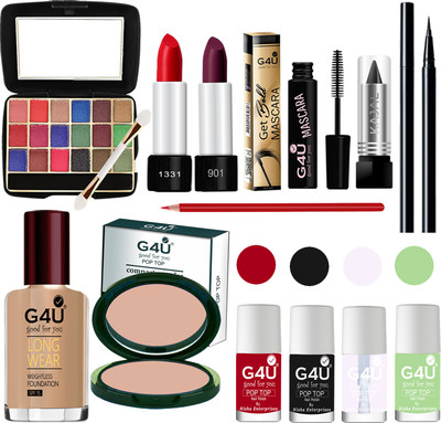 G4U Makeup Set for Beginners and Professionals Include Eyeshadow Nail Paint Etc A49