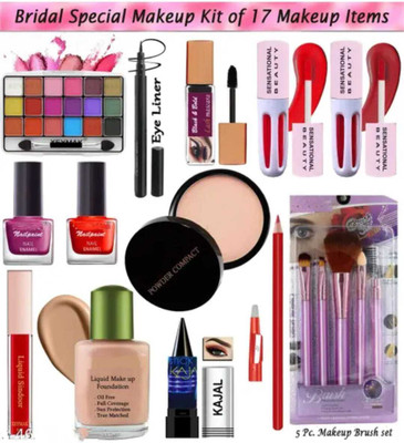 toroka Professional Makeup kit For Girls & Women (Pack of 17 Pcs)TOR(Pack of 17)