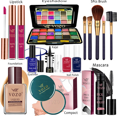 VOZO Makeup Kit Sets One-stop Beauty Package for Beginners and Professionals Set-191(Pack of 15)