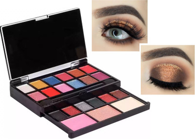 REIMICHI Best 18 Color Eye shadow 1 Highlighter and 1 Compact and 1 Blush Makeup Palette