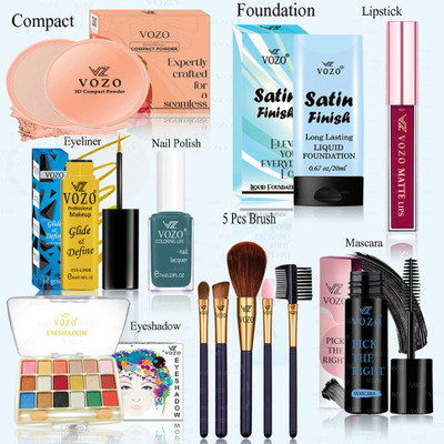 VOZO Premium Makeup Kit with Full-Face Essentials – High-Quality Combo-215(Pack of 12)
