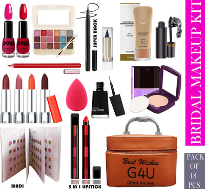 G4U All in One Makeup Kit Makeup Kit for Women Full Kit Multipurpose Makeup Kit A24(Pack of 18)