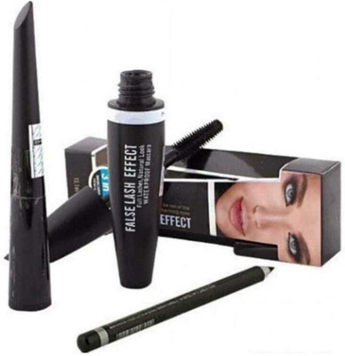 TRENDEE HUDA Professional waterproof 3 in 1 eyeliner, mascara & eyebrow pencil. {set of 3}(Pack of 3)
