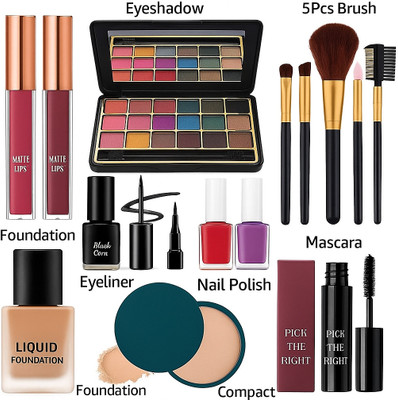 LIpaboma A COMPLETE RANGE OF MAKE UP FOR WOMEN & GIRLS(Pack of 15)