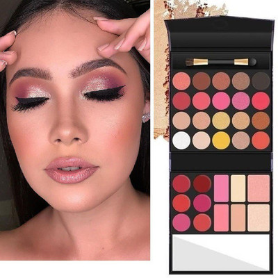 BLUEMERMAID 20 EYE SHADOW 6 CREAM LIP GLOSS 2 BLUSH 2 CONTOUR & 2 HIGHLIGHTER
