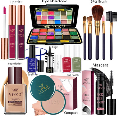 VOZO Makeup Kit Sets One-stop Beauty Package for Beginners and Professionals Set-263(Pack of 15)