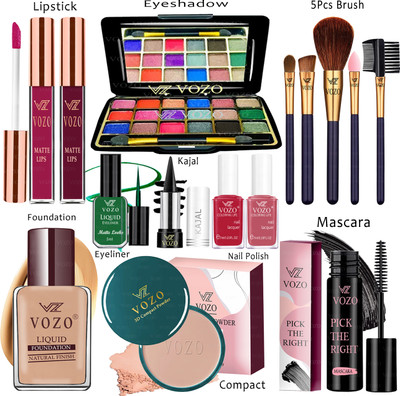 VOZO Makeup Kit Sets One-stop Beauty Package for Beginners and Professionals Set-56(Pack of 15)