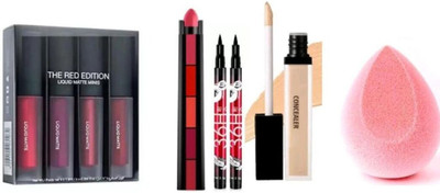 lately MAKEUP MINI KIT WITH LIPSTICK SET4 5IN1 LIPSTICK CONCEALER 2PC 36H EYELINER PUFF