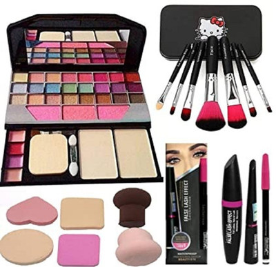 Pohok 6155 Make Up kit & Make Up Brushes Set & 3 in 1 & 6 In 1 Puff