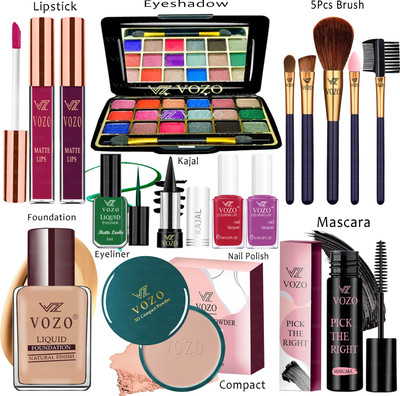 VOZO Makeup Kit Sets One-stop Beauty Package for Beginners and Professionals Set-256(Pack of 15)