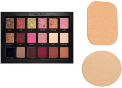 HINSHITSHU Classy Rose Gold Eyeshadow Palette With 2 in 1 Blender Puff