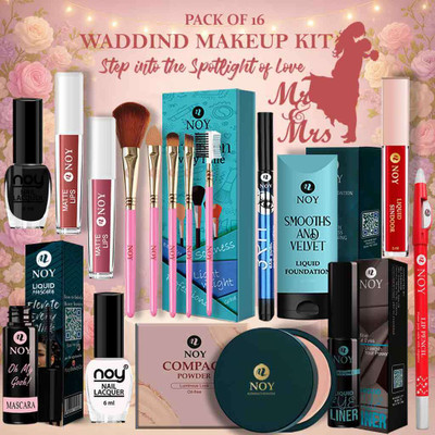 NOY Makeup Set for Girls Long Lasting Bridal Beauty Combo for Marriage Party(Pack of 16)