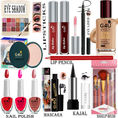 G4U All in One Makeup Set for Beginners and Professionals V19(Pack of 17)