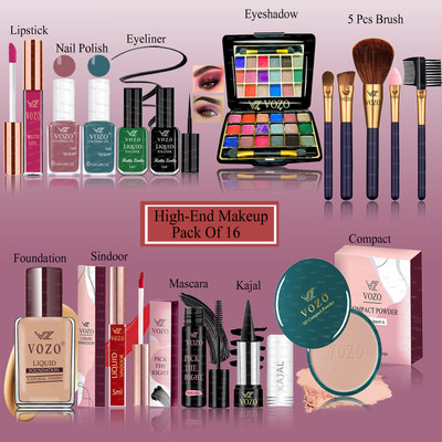 VOZO Makeup Kit Combo for Women Dream Collection with Rare Pigments Daily Wear KT-56(Pack of 16)