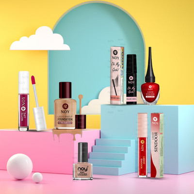 NOY Makeup Combo kit Pack Foundation Fusion Makeup Kit Combo Flawless Coverage -49(Pack of 6)