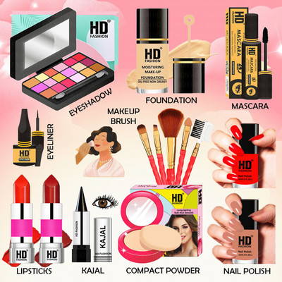 HD Fashion Makeup Kit Combo Full Set for Women-All Essentials Beauty Gift set for Girls 89(Pack of 15)