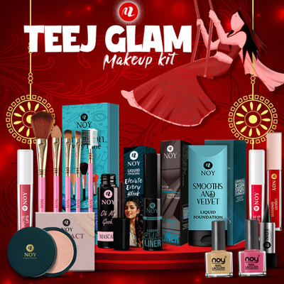 NOY Ultimate Make Up Kit Set Ideal Gift For Diwali, Haryali Teej & Special Occasions(Pack of 15)