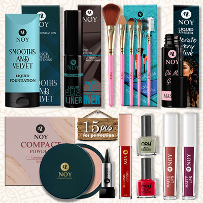 NOY Makeup Set For Women Full Kit For Radiant Skin & Birthday, Anniversary Gifts(Pack of 15)
