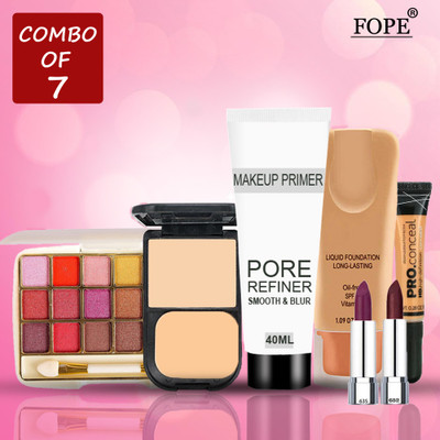 FOPE Pore Refiner Makeup Kit Face Combo Set For Women-FCS107(Pack of 7)