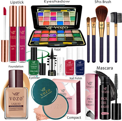 VOZO Makeup Kit Sets One-stop Beauty Package for Beginners and Professionals ST-367(Pack of 15)