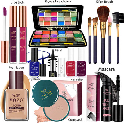 VOZO Makeup Kit Sets One-stop Beauty Package for Beginners and Professionals VT-294(Pack of 15)