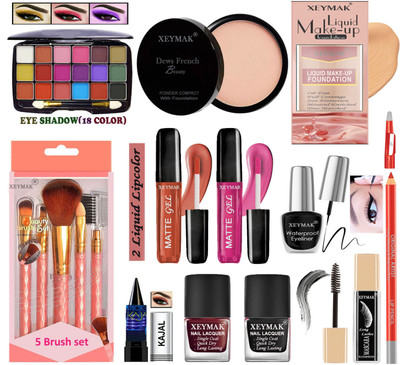 xeymak Fast ForwardV2 Face Makeup Kit and Combo 0f 16 makeup Items ANBR01(Pack of 16)