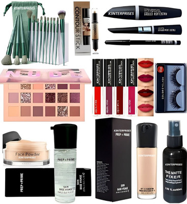 K3NTERPRISES Makeup Combo Kit One-stop Beauty Package for Beginners and Professionals