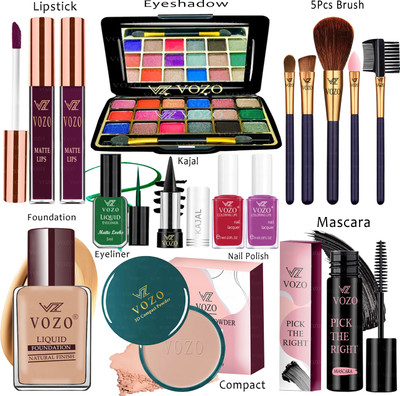 VOZO Makeup Kit Sets One-stop Beauty Package for Beginners and Professionals KT-211(Pack of 15)