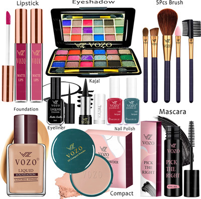 VOZO Makeup Kit Sets One-stop Beauty Package for Beginners and Professionals Set-330(Pack of 15)