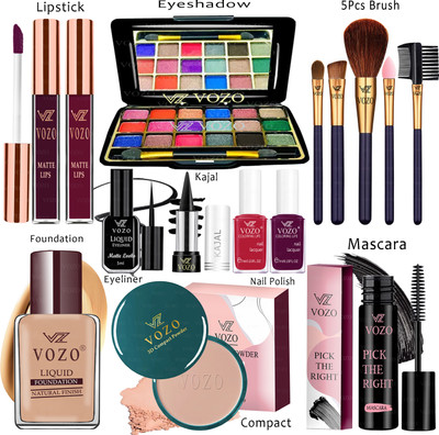 VOZO Makeup Kit Sets One-stop Beauty Package for Beginners and Professionals KT-29(Pack of 15)