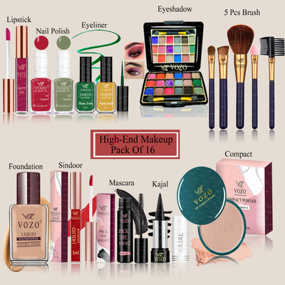 VOZO Makeup Kit Combo for Women Dream Collection with Rare Pigments Daily Wear ST-64(Pack of 16)