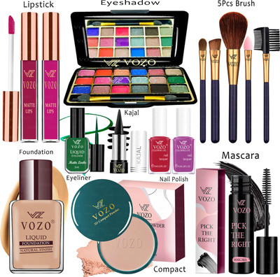 VOZO Makeup Kit Sets One-stop Beauty Package for Beginners and Professionals Set-300(Pack of 15)