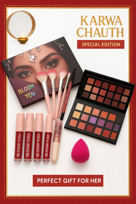 BLOOM YOU HD Matte Lipstick + Eyeshadow Palette Gift Box(Pack of 6)