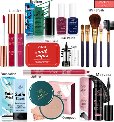 VOZO Bridal Makeup Kit Combo Collection 16 Must-Have Beauty Essentials 300(Pack of 16)