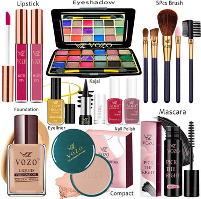 VOZO Makeup Kit Sets One-stop Beauty Package for Beginners and Professionals 698(15 Items in the set)