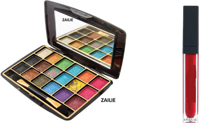 Zailie Mini 18 eyeshadow With Red matte Lipstick
