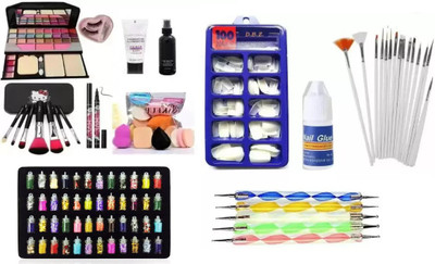 ZOVLY FASHION MAKE-UP COMBO KIT SET OF 12 ITEM FOR WOMEN AND GIRLS(Pack of 12)