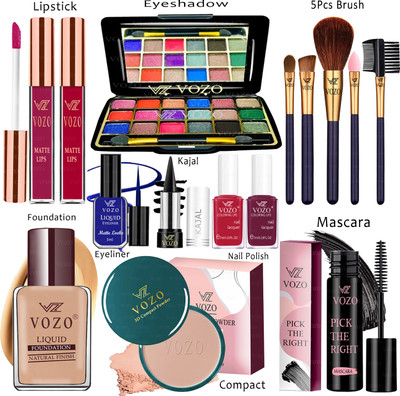 VOZO Makeup Kit Sets One-stop Beauty Package for Beginners and Professionals Set-91(Pack of 15)