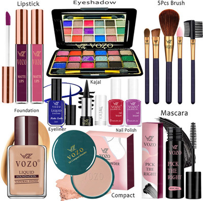 VOZO Makeup Kit Sets One-stop Beauty Package for Beginners and Professionals 154(Pack of 15)