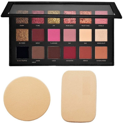 Zailie Hinshitshu Best Rose Gold Eye Shadow Palette With 2 in 1 Blender Puff