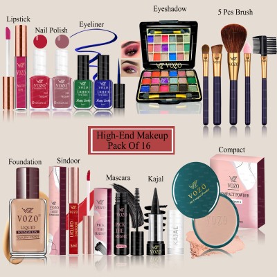 VOZO Makeup Kit Combo for Women Dream Collection with Rare Pigments Daily Wear VZ-117(16 Items in the set)