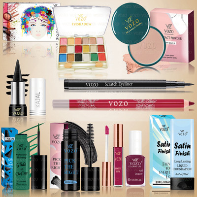 VOZO Flawless Face Makeup Kit 10 Shades for Natural Everyday Look Set-08(Pack of 10)