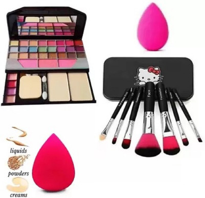 Ashav Huda Perfect Beauty 6155 Make Up kit & Make Up Brush Set & 2 Puff