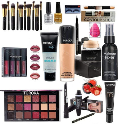 toroka Professional makeup kit for women and girls. Bridal makeup kit For all skin tone(Pack of 16)